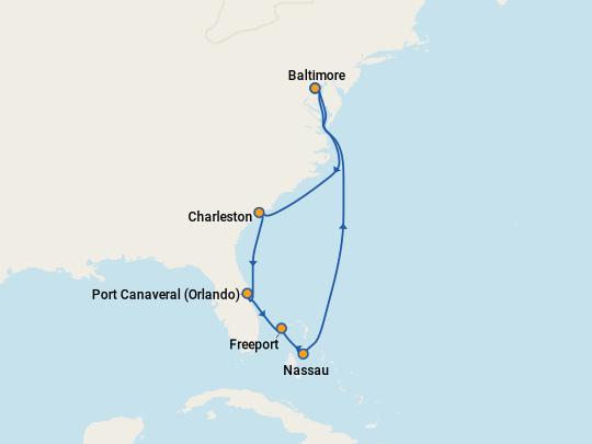 Map a cruises