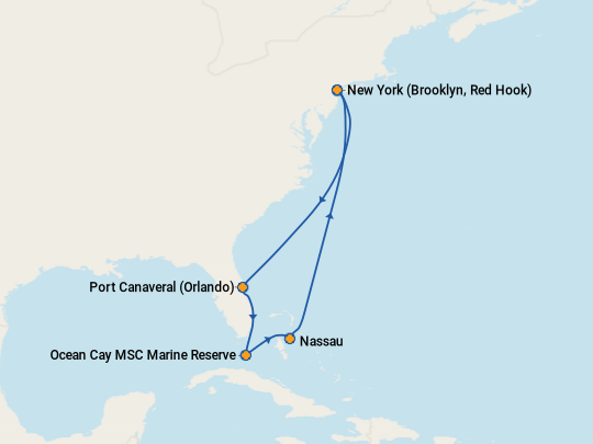 Map a cruises